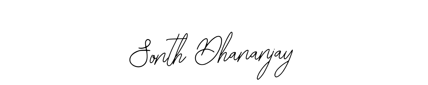 Make a beautiful signature design for name Sonth Dhananjay. Use this online signature maker to create a handwritten signature for free. Sonth Dhananjay signature style 12 images and pictures png