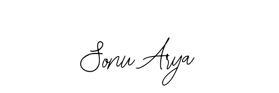 Use a signature maker to create a handwritten signature online. With this signature software, you can design (Bearetta-2O07w) your own signature for name Sonu Arya. Sonu Arya signature style 12 images and pictures png