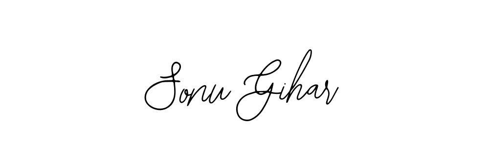 Create a beautiful signature design for name Sonu Gihar. With this signature (Bearetta-2O07w) fonts, you can make a handwritten signature for free. Sonu Gihar signature style 12 images and pictures png