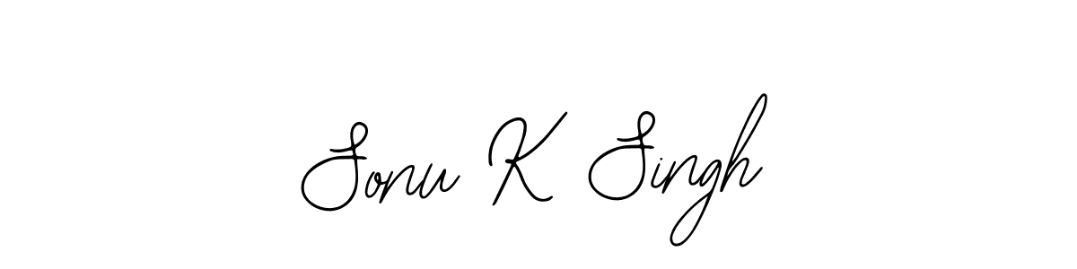 Also You can easily find your signature by using the search form. We will create Sonu K Singh name handwritten signature images for you free of cost using Bearetta-2O07w sign style. Sonu K Singh signature style 12 images and pictures png