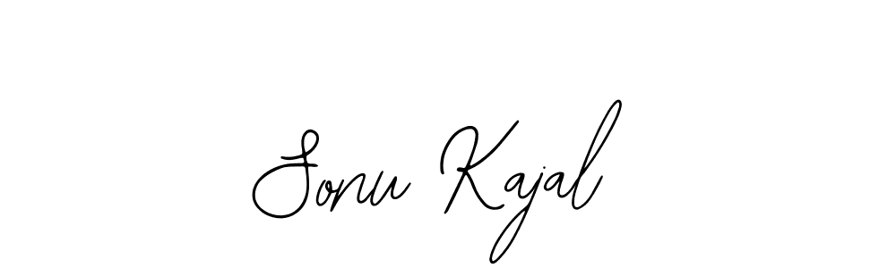 How to make Sonu Kajal name signature. Use Bearetta-2O07w style for creating short signs online. This is the latest handwritten sign. Sonu Kajal signature style 12 images and pictures png