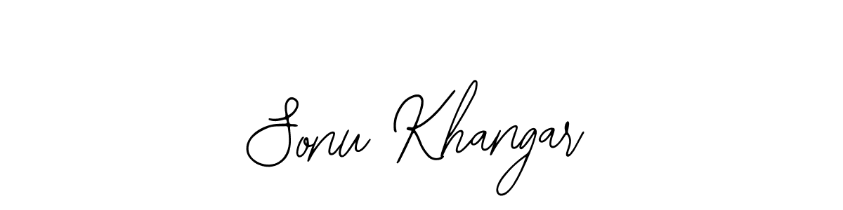 How to make Sonu Khangar signature? Bearetta-2O07w is a professional autograph style. Create handwritten signature for Sonu Khangar name. Sonu Khangar signature style 12 images and pictures png