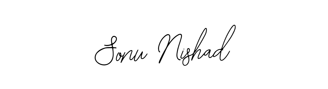 The best way (Bearetta-2O07w) to make a short signature is to pick only two or three words in your name. The name Sonu Nishad include a total of six letters. For converting this name. Sonu Nishad signature style 12 images and pictures png