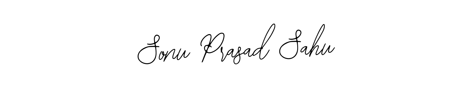 How to make Sonu Prasad Sahu name signature. Use Bearetta-2O07w style for creating short signs online. This is the latest handwritten sign. Sonu Prasad Sahu signature style 12 images and pictures png