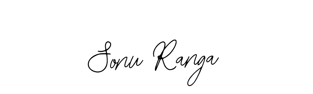 You should practise on your own different ways (Bearetta-2O07w) to write your name (Sonu Ranga) in signature. don't let someone else do it for you. Sonu Ranga signature style 12 images and pictures png