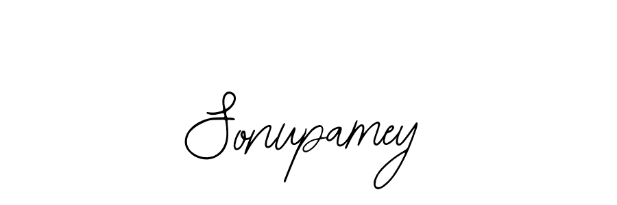 You should practise on your own different ways (Bearetta-2O07w) to write your name (Sonupamey) in signature. don't let someone else do it for you. Sonupamey signature style 12 images and pictures png