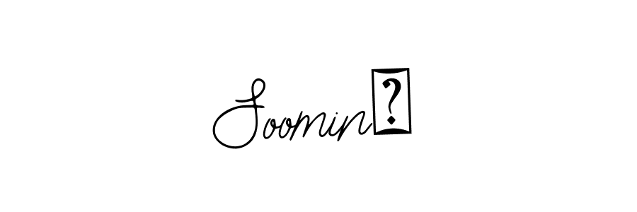 Make a beautiful signature design for name Soomin♡. With this signature (Bearetta-2O07w) style, you can create a handwritten signature for free. Soomin♡ signature style 12 images and pictures png