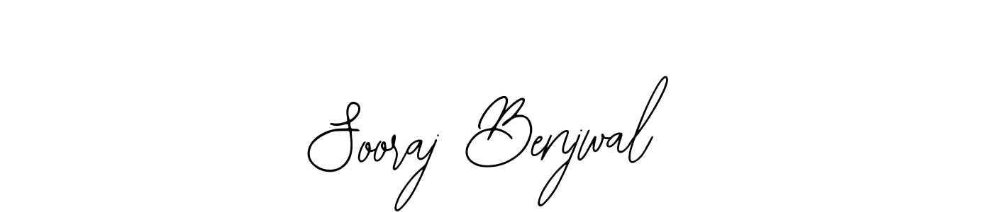 You should practise on your own different ways (Bearetta-2O07w) to write your name (Sooraj Benjwal) in signature. don't let someone else do it for you. Sooraj Benjwal signature style 12 images and pictures png