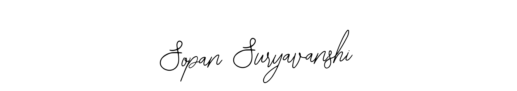 You should practise on your own different ways (Bearetta-2O07w) to write your name (Sopan Suryavanshi) in signature. don't let someone else do it for you. Sopan Suryavanshi signature style 12 images and pictures png