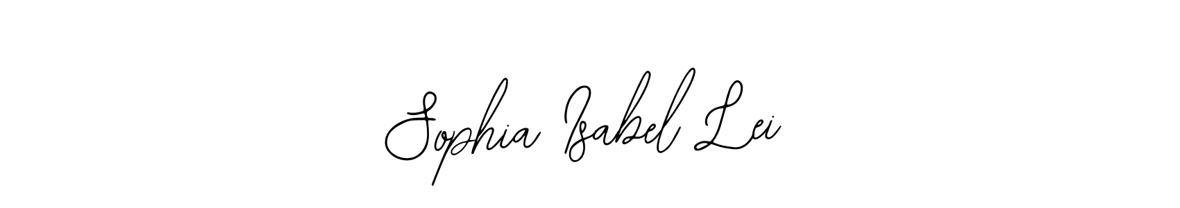 if you are searching for the best signature style for your name Sophia Isabel Lei. so please give up your signature search. here we have designed multiple signature styles  using Bearetta-2O07w. Sophia Isabel Lei signature style 12 images and pictures png