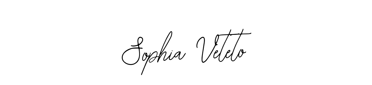 How to make Sophia Veteto name signature. Use Bearetta-2O07w style for creating short signs online. This is the latest handwritten sign. Sophia Veteto signature style 12 images and pictures png
