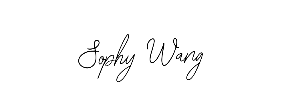 How to make Sophy Wang name signature. Use Bearetta-2O07w style for creating short signs online. This is the latest handwritten sign. Sophy Wang signature style 12 images and pictures png