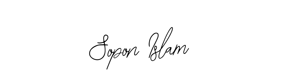 You should practise on your own different ways (Bearetta-2O07w) to write your name (Sopon Islam) in signature. don't let someone else do it for you. Sopon Islam signature style 12 images and pictures png