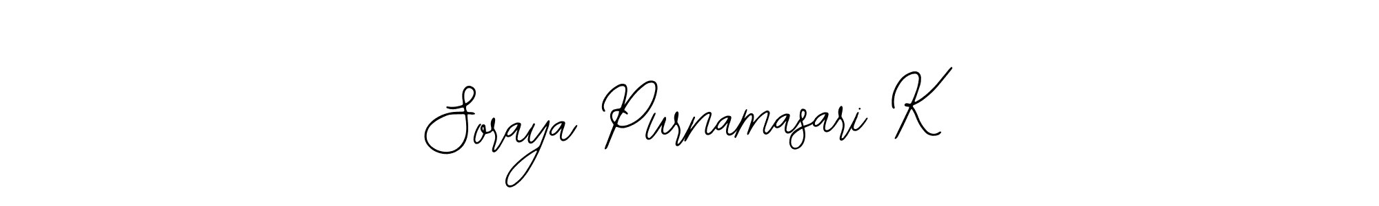 Make a short Soraya Purnamasari K signature style. Manage your documents anywhere anytime using Bearetta-2O07w. Create and add eSignatures, submit forms, share and send files easily. Soraya Purnamasari K signature style 12 images and pictures png