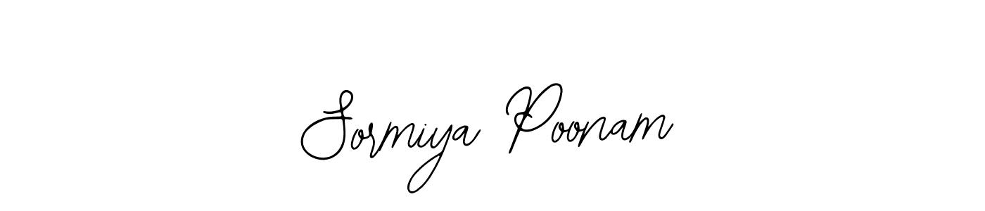 You should practise on your own different ways (Bearetta-2O07w) to write your name (Sormiya Poonam) in signature. don't let someone else do it for you. Sormiya Poonam signature style 12 images and pictures png