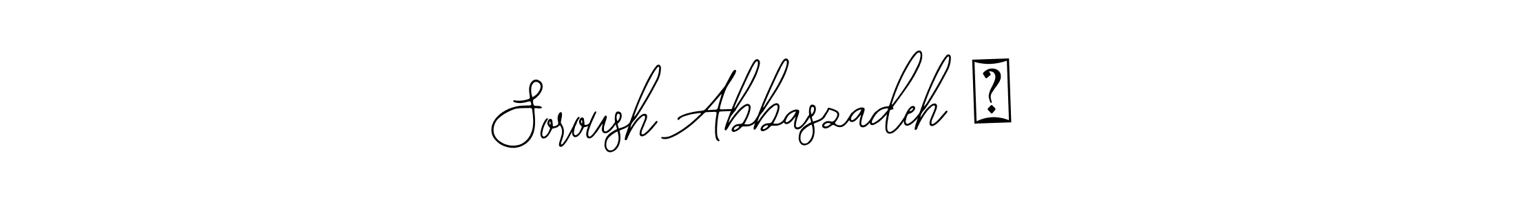 The best way (Bearetta-2O07w) to make a short signature is to pick only two or three words in your name. The name Soroush Abbaszadeh ツ include a total of six letters. For converting this name. Soroush Abbaszadeh ツ signature style 12 images and pictures png