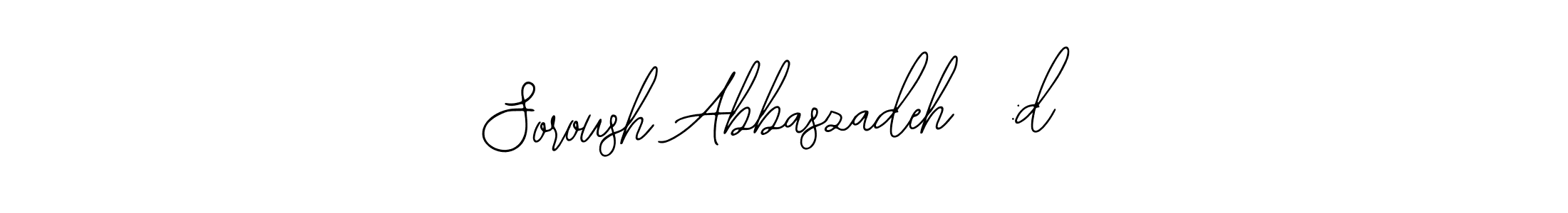 Make a beautiful signature design for name Soroush Abbaszadeh  :d. With this signature (Bearetta-2O07w) style, you can create a handwritten signature for free. Soroush Abbaszadeh  :d signature style 12 images and pictures png