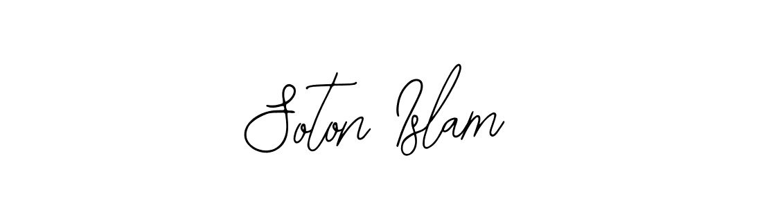 Use a signature maker to create a handwritten signature online. With this signature software, you can design (Bearetta-2O07w) your own signature for name Soton Islam. Soton Islam signature style 12 images and pictures png