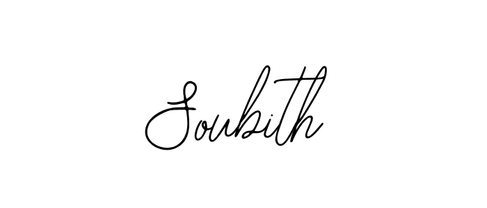 You should practise on your own different ways (Bearetta-2O07w) to write your name (Soubith) in signature. don't let someone else do it for you. Soubith signature style 12 images and pictures png