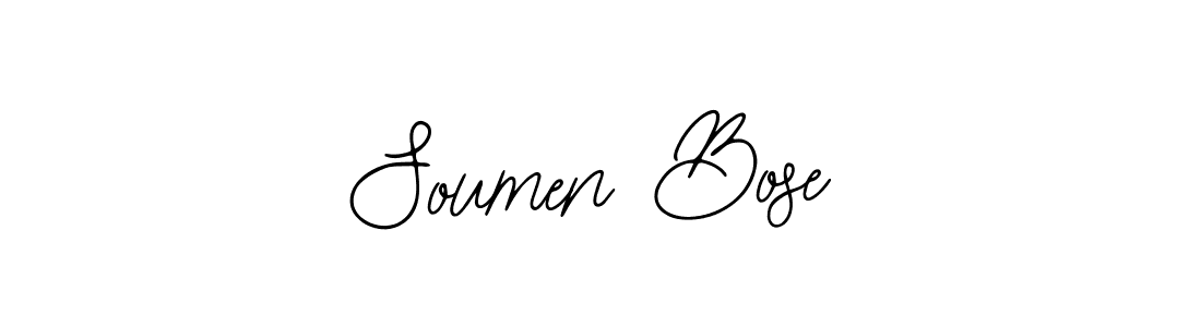 How to make Soumen Bose name signature. Use Bearetta-2O07w style for creating short signs online. This is the latest handwritten sign. Soumen Bose signature style 12 images and pictures png