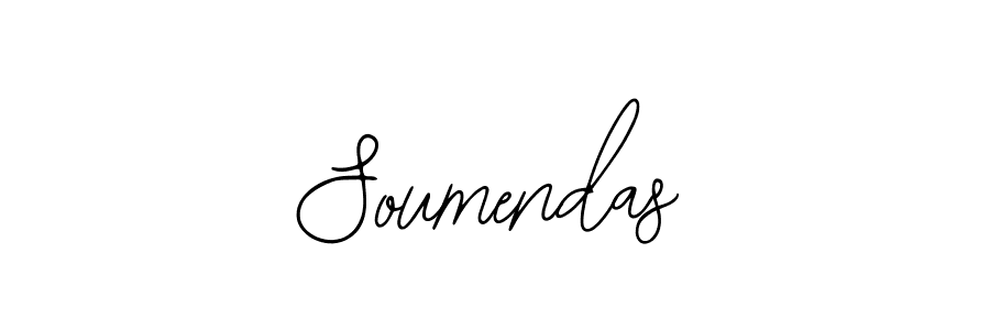 How to make Soumendas name signature. Use Bearetta-2O07w style for creating short signs online. This is the latest handwritten sign. Soumendas signature style 12 images and pictures png