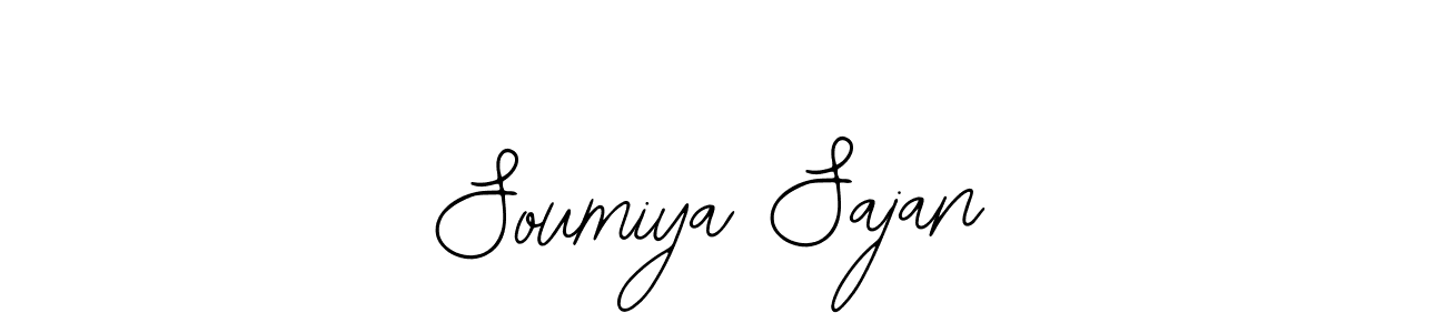 The best way (Bearetta-2O07w) to make a short signature is to pick only two or three words in your name. The name Soumiya Sajan include a total of six letters. For converting this name. Soumiya Sajan signature style 12 images and pictures png