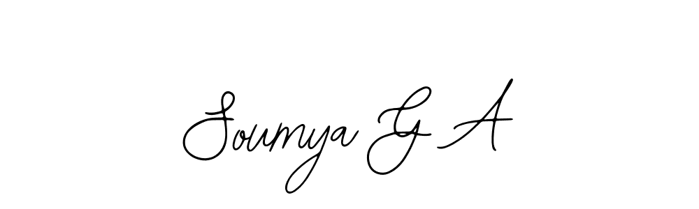 How to Draw Soumya G A signature style? Bearetta-2O07w is a latest design signature styles for name Soumya G A. Soumya G A signature style 12 images and pictures png
