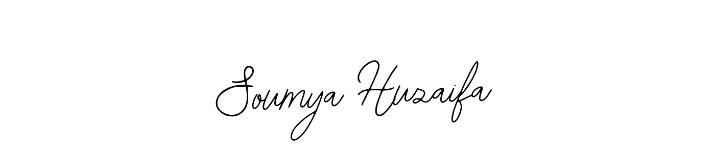 Bearetta-2O07w is a professional signature style that is perfect for those who want to add a touch of class to their signature. It is also a great choice for those who want to make their signature more unique. Get Soumya Huzaifa name to fancy signature for free. Soumya Huzaifa signature style 12 images and pictures png