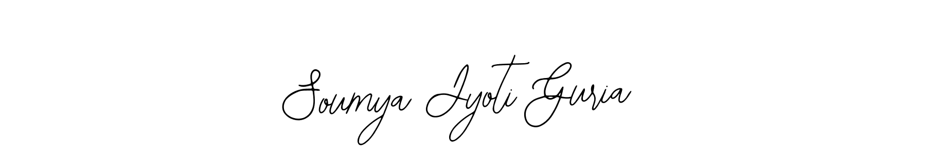 The best way (Bearetta-2O07w) to make a short signature is to pick only two or three words in your name. The name Soumya Jyoti Guria include a total of six letters. For converting this name. Soumya Jyoti Guria signature style 12 images and pictures png