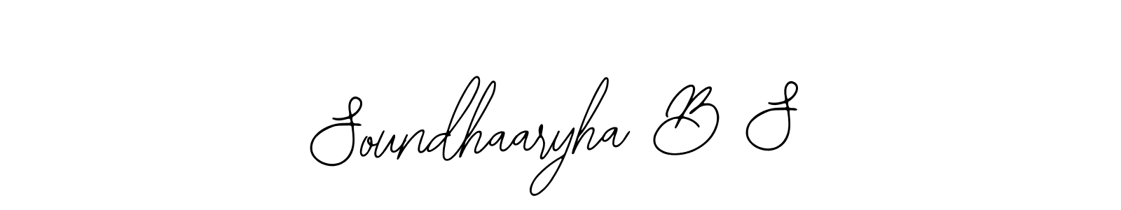 It looks lik you need a new signature style for name Soundhaaryha B S. Design unique handwritten (Bearetta-2O07w) signature with our free signature maker in just a few clicks. Soundhaaryha B S signature style 12 images and pictures png