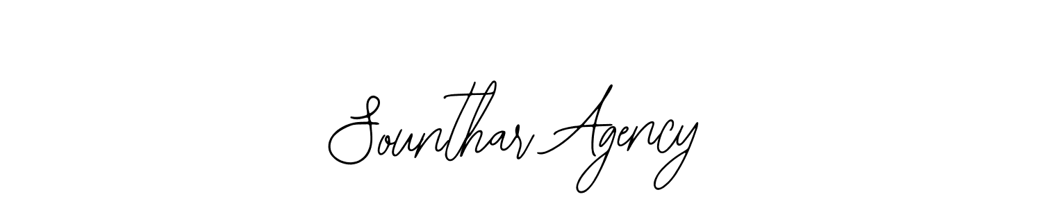 Design your own signature with our free online signature maker. With this signature software, you can create a handwritten (Bearetta-2O07w) signature for name Sounthar Agency. Sounthar Agency signature style 12 images and pictures png