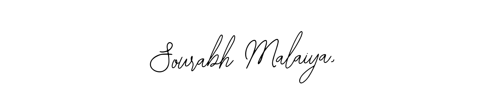 How to make Sourabh Malaiya, name signature. Use Bearetta-2O07w style for creating short signs online. This is the latest handwritten sign. Sourabh Malaiya, signature style 12 images and pictures png