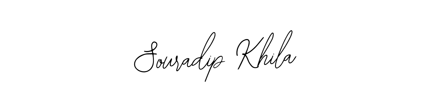 How to make Souradip Khila signature? Bearetta-2O07w is a professional autograph style. Create handwritten signature for Souradip Khila name. Souradip Khila signature style 12 images and pictures png