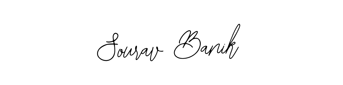 How to make Sourav Banik name signature. Use Bearetta-2O07w style for creating short signs online. This is the latest handwritten sign. Sourav Banik signature style 12 images and pictures png