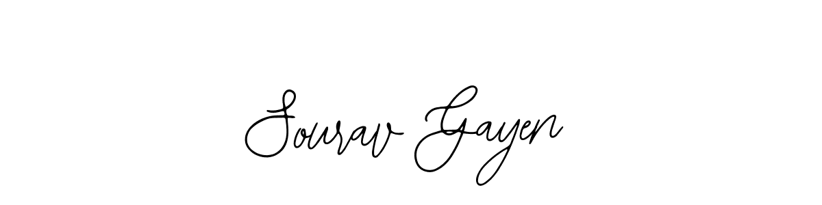 Also we have Sourav Gayen name is the best signature style. Create professional handwritten signature collection using Bearetta-2O07w autograph style. Sourav Gayen signature style 12 images and pictures png