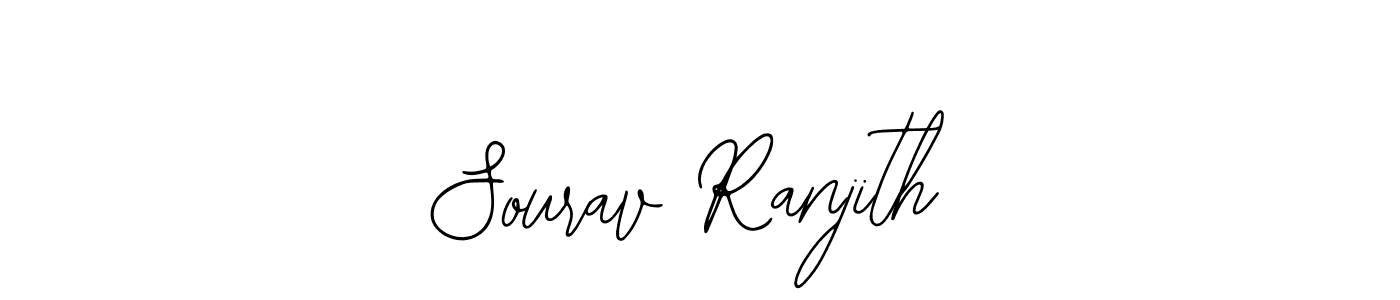 How to make Sourav Ranjith name signature. Use Bearetta-2O07w style for creating short signs online. This is the latest handwritten sign. Sourav Ranjith signature style 12 images and pictures png