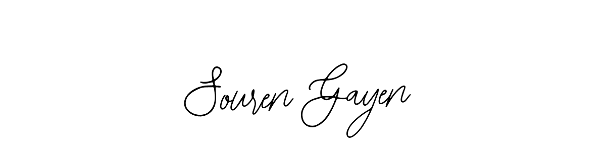 Use a signature maker to create a handwritten signature online. With this signature software, you can design (Bearetta-2O07w) your own signature for name Souren Gayen. Souren Gayen signature style 12 images and pictures png