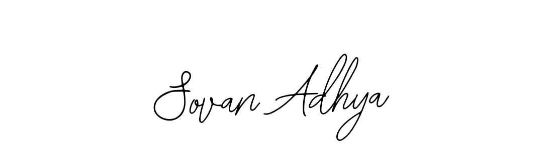 The best way (Bearetta-2O07w) to make a short signature is to pick only two or three words in your name. The name Sovan Adhya include a total of six letters. For converting this name. Sovan Adhya signature style 12 images and pictures png