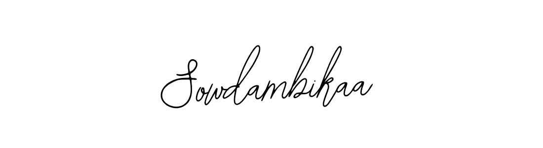 How to make Sowdambikaa name signature. Use Bearetta-2O07w style for creating short signs online. This is the latest handwritten sign. Sowdambikaa signature style 12 images and pictures png