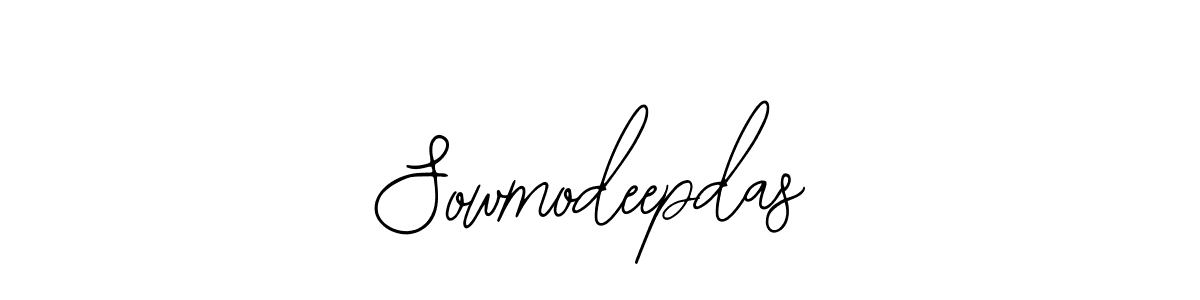 How to make Sowmodeepdas name signature. Use Bearetta-2O07w style for creating short signs online. This is the latest handwritten sign. Sowmodeepdas signature style 12 images and pictures png