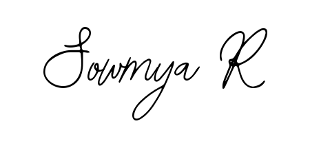 Download transparent PNG signature for name Sowmya R styled with Bearetta-2O07w font. Ready to paste directly into PDF and Word agreements. Sowmya R signature style 12 images and pictures png