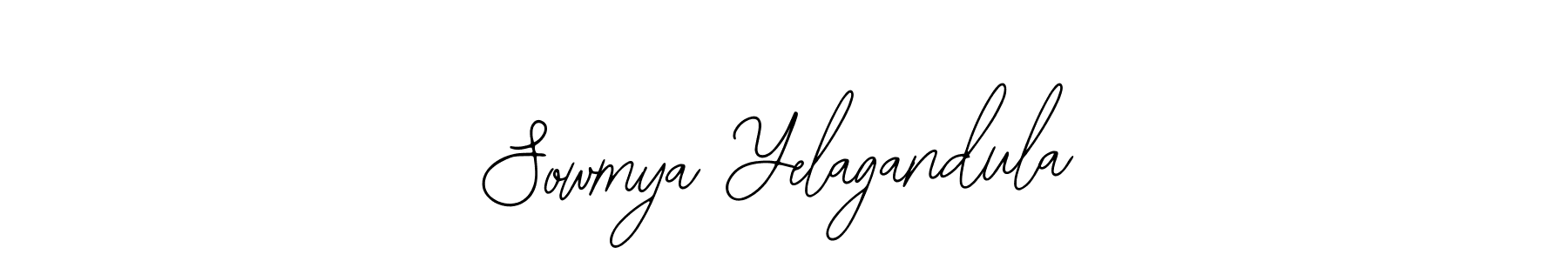Bearetta-2O07w is a professional signature style that is perfect for those who want to add a touch of class to their signature. It is also a great choice for those who want to make their signature more unique. Get Sowmya Yelagandula name to fancy signature for free. Sowmya Yelagandula signature style 12 images and pictures png