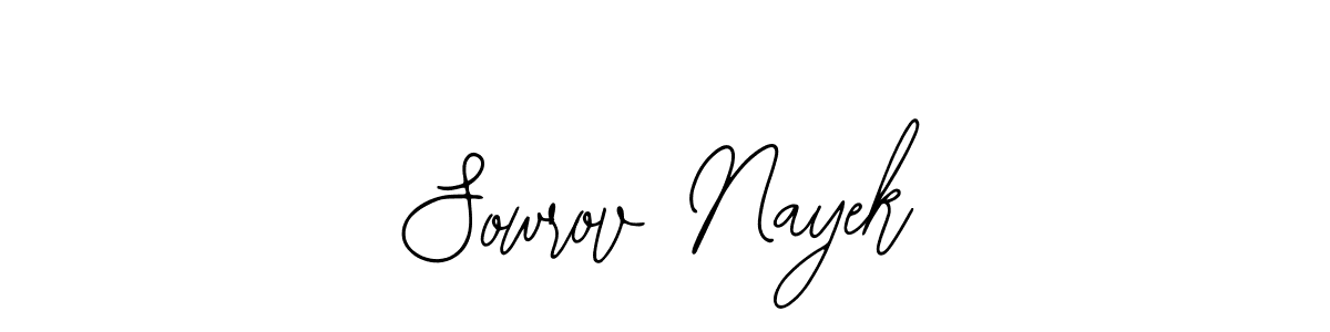 You should practise on your own different ways (Bearetta-2O07w) to write your name (Sowrov Nayek) in signature. don't let someone else do it for you. Sowrov Nayek signature style 12 images and pictures png