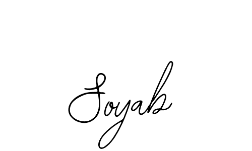The best way (Bearetta-2O07w) to make a short signature is to pick only two or three words in your name. The name Soyab include a total of six letters. For converting this name. Soyab signature style 12 images and pictures png