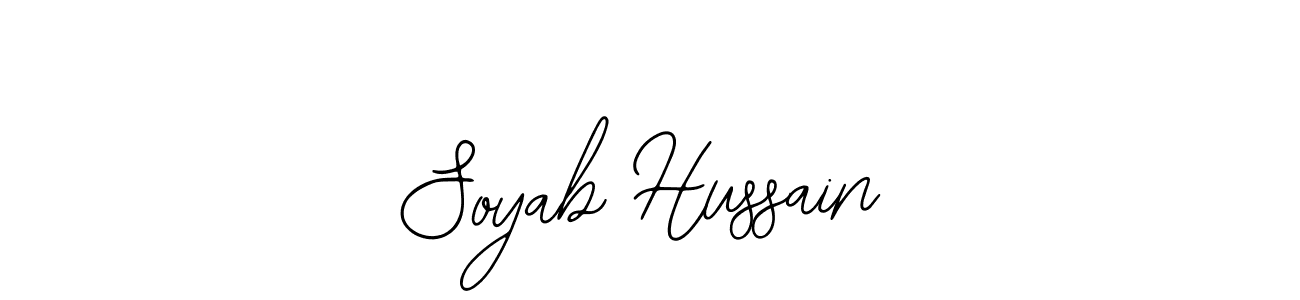 Make a beautiful signature design for name Soyab Hussain. Use this online signature maker to create a handwritten signature for free. Soyab Hussain signature style 12 images and pictures png