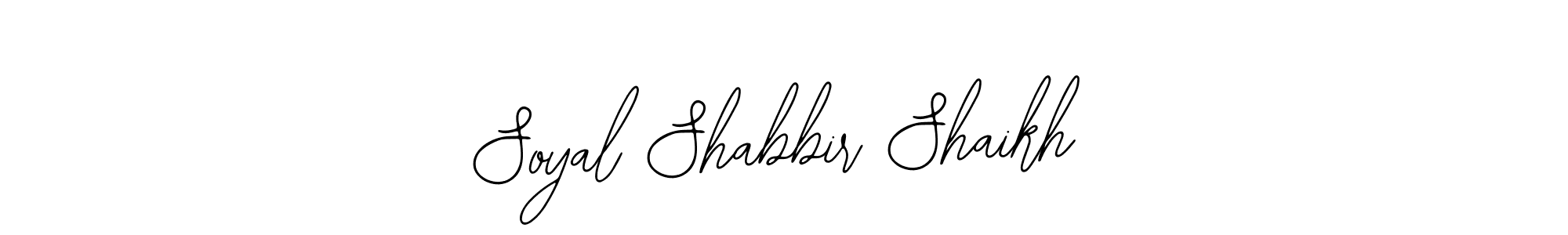 Similarly Bearetta-2O07w is the best handwritten signature design. Signature creator online .You can use it as an online autograph creator for name Soyal Shabbir Shaikh. Soyal Shabbir Shaikh signature style 12 images and pictures png