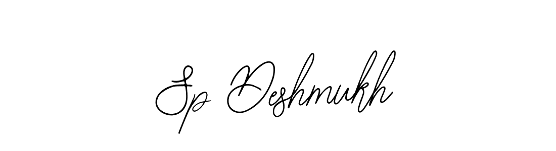 How to make Sp Deshmukh name signature. Use Bearetta-2O07w style for creating short signs online. This is the latest handwritten sign. Sp Deshmukh signature style 12 images and pictures png