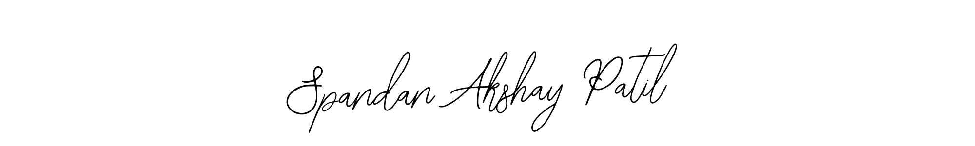 How to make Spandan Akshay Patil signature? Bearetta-2O07w is a professional autograph style. Create handwritten signature for Spandan Akshay Patil name. Spandan Akshay Patil signature style 12 images and pictures png