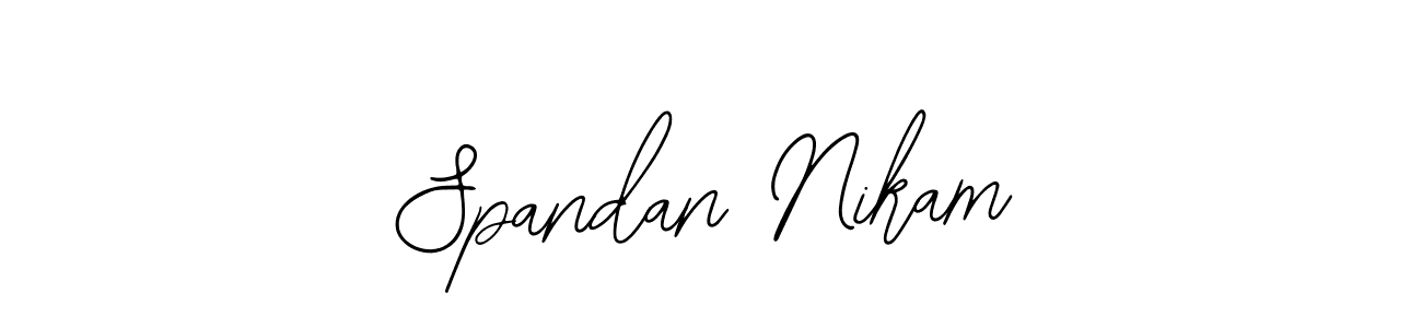 Also we have Spandan Nikam name is the best signature style. Create professional handwritten signature collection using Bearetta-2O07w autograph style. Spandan Nikam signature style 12 images and pictures png