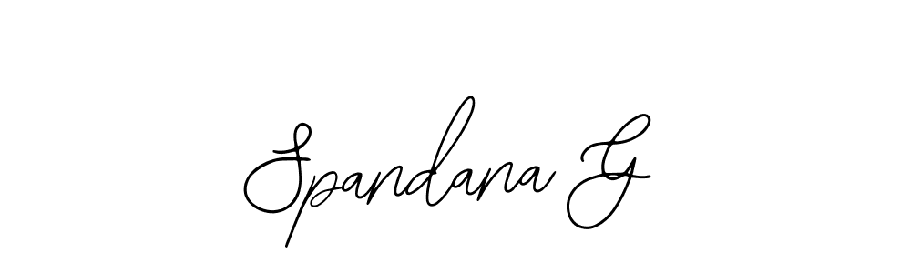 The best way (Bearetta-2O07w) to make a short signature is to pick only two or three words in your name. The name Spandana G include a total of six letters. For converting this name. Spandana G signature style 12 images and pictures png